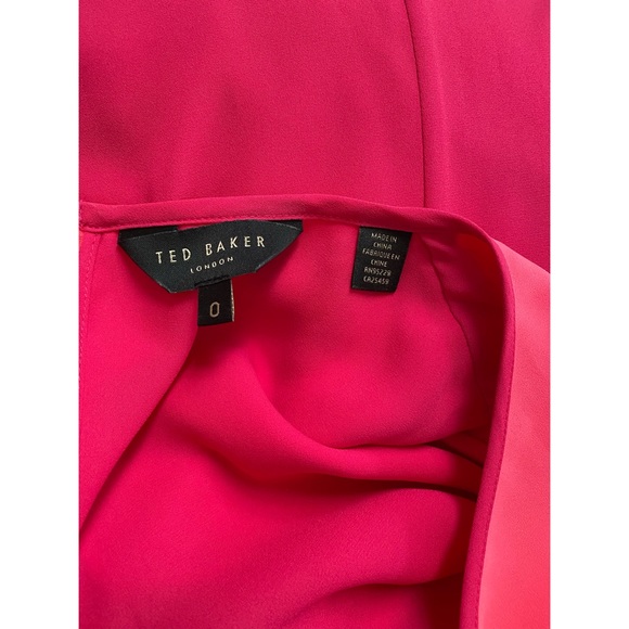 Ted Baker London Pink Chiffon Split-Back Top - Picture 4 of 4